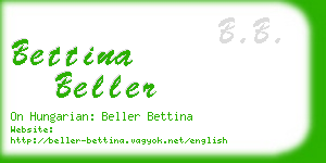 bettina beller business card